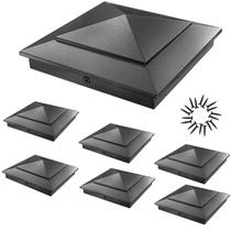 Post Caps Steel DN Mate Aluminium Pyramid 4x4 Wood, pacote com 8