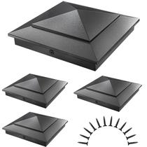 Post Caps Steel DN Mate Aluminium Pyramid 6x6 Wood, pacote com 4