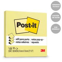 Post-It 3M Refil Pop 76X76MM Amarelo com 100 Folhas