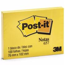 Post-it amarelo 657 100f 76x102mm 3m