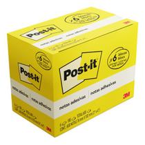 POST-IT Amarelo 76MM X 102MM 6 Blocos de 100 Folhas 3M