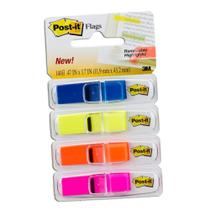 Post-It Lembrete Flags 3M 4 Cores 140Fls