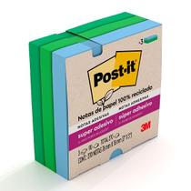 POST-IT Notas 654SS Oasis Reciclavel 3 Cores 76MM X 76MM