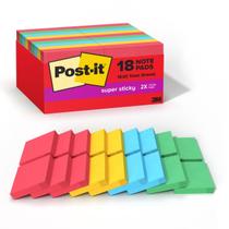 Post-it Sticky Notes Super Sticky 18 blocos 4,76 x 4,76 cm