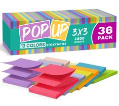 Post-its Taja 3x3 polegadas, 36 blocos, 12 cores Post-its Taja 3x3 polegadas, 36 blocos, 12 cores