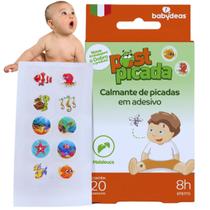 Post Picada Calmante Picadas Mosquito e Insetos 20 Adesivos Cada Cartela