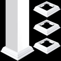 Post Skirt Thyle True, 5 x 5 polegadas, capa de base de vinil branca, 4 unidades