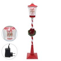 Poste Animdo Cenario C/ Som E Neve 1,84m Vermelho 56956