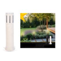 Poste Arandela Tube Light Aleta Tampa Transp 39cm Branco