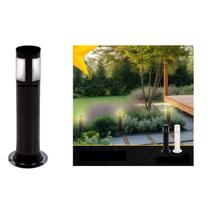 Poste Arandela Tube Light Janela Tampa Fechada 39cm Preto