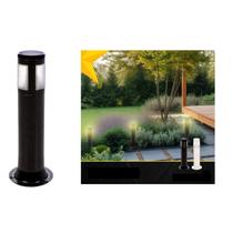 Poste Arandela Tube Light Janela Tampa Transp 39cm Preto