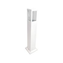 Poste Balizador 50cm 4 Focos Jardim B504f Branco 127/220V