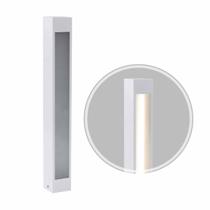 Poste Balizador De Jardim Externo Branco + T8 60cm Luz Fria Starlumen St2946