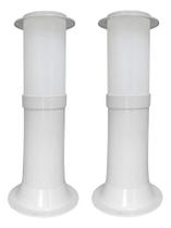 Poste Balizador Luminária Casa Jardim 35cm Branco Kit 2 Poste Balizador Luminária Casa Jardim 35cm Branco Kit 2