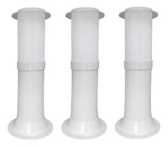 Poste Balizador Luminária Casa Jardim 35cm Branco Kit 3 Poste Balizador Luminária Casa Jardim 35cm Branco Kit 3