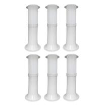 Poste Balizador Luminária Casa Jardim 35Cm Branco Kit 6