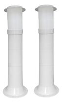 Poste Balizador Luminária Casa Jardim 50cm Branco Kit 2