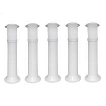 Poste Balizador Luminária Casa Jardim 50cm Branco Kit 5