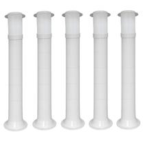 Poste Balizador Luminária Casa Jardim 75Cm Branco Kit 5