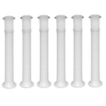 Poste Balizador Luminária Casa Jardim 75cm Branco Kit 6