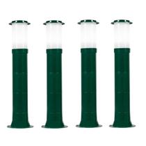 Poste Balizador Luminária Casa Sítio Jardim 50cm Verde Kit 4