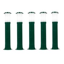 Poste Balizador Luminária Casa Sítio Jardim 75cm Verde Kit 5 Poste Balizador Luminária Casa Sítio Jardim 75cm Verde Kit 5