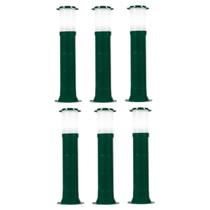 Poste Balizador Luminária Casa Sítio Jardim 75cm Verde Kit 6