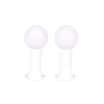 Poste Balizador Luminária Globo Jardim 35cm Branco Kit 2