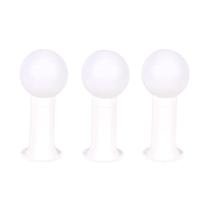 Poste Balizador Luminária Globo Jardim 35cm Branco Kit 3