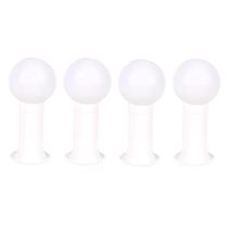 Poste Balizador Luminária Globo Jardim 35cm Branco Kit 4