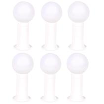 Poste Balizador Luminária Globo Jardim 35Cm Branco Kit 6