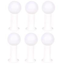 Poste Balizador Luminária Globo Jardim 35cm Branco Kit 6