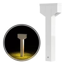Poste Balizador Luminária Jardim 2 Focos Branco P/ GU10 MR11 ST2767 Poste Balizador Luminária Jardim 2 Focos Branco P/ GU10 MR11 ST2767