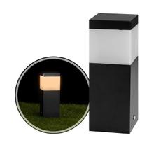 Poste Balizador Preto 20cm P/ Jardim Em Alumínio ST2791
