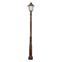 Poste Colonial Copenhague de Alumínio Fundido e Vidro 3,20m com Alongamento Luminárias N. Sra. Poste Colonial Copenhague de Alumínio Fundido e Vidro 3,20m com Alongamento Luminárias N. Sra.