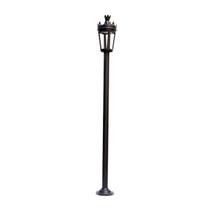 Poste Colonial de Jardim Ouro Preto Led de Alumínio 372cm Poste Colonial de Jardim Ouro Preto Led de Alumínio 372cm