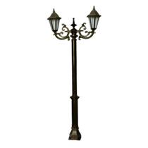 Poste Colonial de Jardim Porto Alegre Alumínio Fundido 226cm Preto