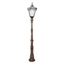 Poste Colonial Francês para Jardim PT102 Alumínio Fundido 1,70m Preto Luminárias N. Sra. da Guia