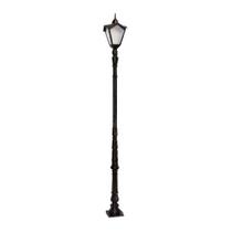 Poste Colonial Jardim Bari Alumínio Fundido 253cm Preto Fosco Poste Colonial Jardim Bari Alumínio Fundido 253cm Preto Fosco