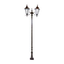 Poste Colonial Jardim Verona 02 Luminárias Alumínio 211cm Poste Colonial Jardim Verona 02 Luminárias Alumínio 211cm