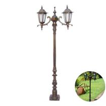 Poste Colonial Jardim Verona Mine com 02 Luminárias