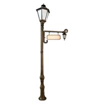 Poste Colonial Kansas para Jardim Alumínio C. S. Placa 3,20m