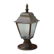 Poste Colonial para Jardim Toronto Alumínio 37cm Preto Luminárias N. Sra. da Guia