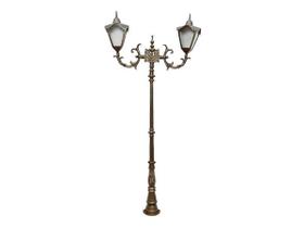 Poste Colonial Veneza Jardim de Alumínio 02 Luminária 2,42m