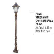 Poste Colonial Verona Jardim de Alumínio 01 Luminária 1,57m Poste Colonial Verona Jardim de Alumínio 01 Luminária 1,57m