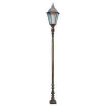 Poste Colonial Verona para Jardim em Alumínio e Vidro 2,38m Luminárias N. Sra. da Guia