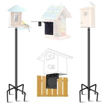Poste de alimentação de pássaros LOPANNY 277 cm para exterior, pacote com 2 unidades, à prova de ferrugem Poste de alimentação de pássaros LOPANNY 277 cm para exterior, pacote com 2 unidades, à prova de ferrugem