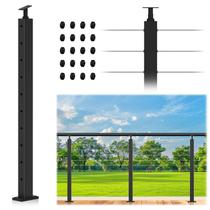 Poste de corrimão de cabos Gyykzz 36 ajustável de nível superior T304