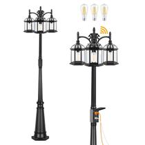 Poste de iluminação externa PARTPHONER Triple Head 198 cm