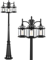 Poste de iluminação externo PARTPHONER de alumínio de 3 cabeças 198x198 cm